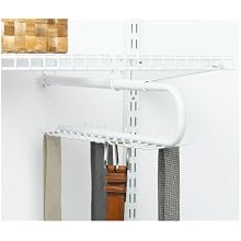 Rubbermaid 3H98 Configurations 30-Hook Tie and Belt Organizer, White