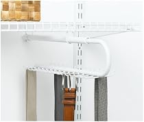 Rubbermaid 3H98 Configurations 30-Hook Tie and Belt Organizer, White