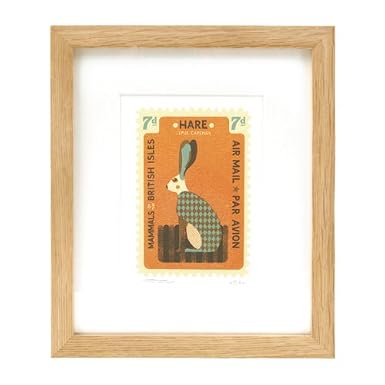 Tom Frost Hare Stamp (Ltd Edition Framed Print)