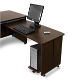 OFM 55165-MAPLE & SILVER Milano Executive Return 22 x 48 Inches - Maple and Silver