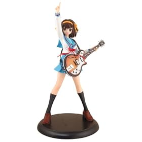 Melancholy Haruhi Suzumiya: Haruhi Suzumiya School Uniform with Guitar PVC Statue 1 6... by 