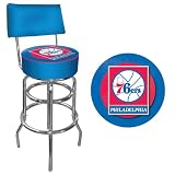 NBA1100-PH - Philadelphia 76ers NBA Padded Swivel Bar Stool with Back