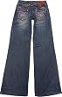 RED PEPPER 7078 Size 26 Women's Wid Leg Jeans Embroidery Embroidered Distressed