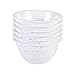 Zak Designs Confetti 16 oz. Plastic Soup Bowl, Eggshell White, 6 piece set