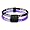 TRION:Z DUAL LOOP BLACK/PURPLE MAGNETIC BRACELET SMALL