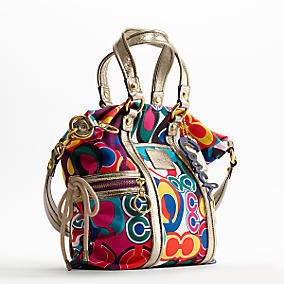 Coach Signature Poppy Spotlight Shoulder Bag Purse