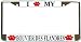 I Love My Bouvier Des Flandres Paw Prints Dog Chrome Metal License Plate Frame Holder