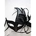 Masquerade Ball Feather Mask in Black