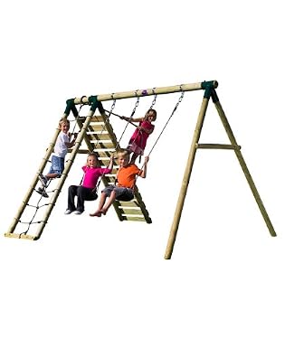 Plum Uakari Wooden Pole Swing Set