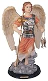 24 Inch Archangel Raphael With Glass Eyes Holy Figurine Decoration
