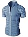 H2H Mens Casual/Dress Basic Designed Button Closure Slim Fit Shirts