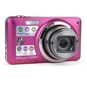 GE E1680W 16MP 8x Optical 6x Digital Zoom Camera w HDMI Pink