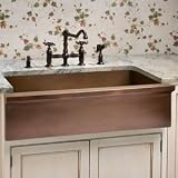 30 Bria Single Bowl Copper Farmhouse Sink - Antique Copper