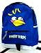 New Blue Angry Bird Face Full Size School Backpack 16"