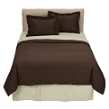 Home Easy Care 220-Thread-Count Duvet Set - Chocolate