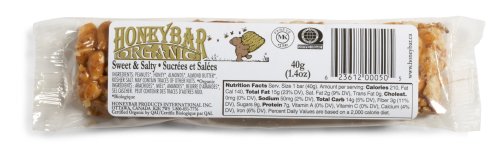 Honeybar, 100% Organic, Sweet & Salty Bar, 1.4-Ounce Bars (Pack of 12) by HoneyBar