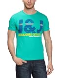 Produkt-Bild: JACK & JONES Herren T-Shirt Slim Fit 12056454 FLY TEE PEACOCK GREEN