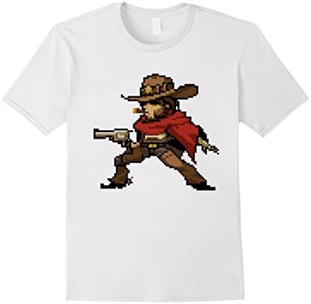 Men's McRee Pixel Art Shirt - It's High Noon Large White
