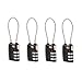 Pixnor TSA Approved Travel Combination Cable Luggage Locks 3-Digit for Suitcases Backpacks 4 Pack Black