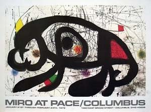 ポスター ジョアン ミロ 1979 at Pace Columbus horizontal