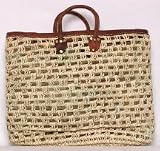 Moroccan Straw Summer Beach / Shopper / Tote Bag 18x16x9