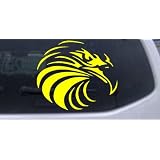 6in X 5.2in Yellow -- Tribal Eagle Animals Car Window Wall Laptop Decal Sticker by Rad Dezigns