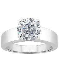 1.00 Ct Round H/I I1 Diamond 14K White Gold Ring