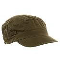 Washed Cotton Fitted Army Cap-Olive W32S34E