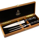 Messermeister Meridian Elite Kullenschliff Carving Set in Wood Box by Messermeister