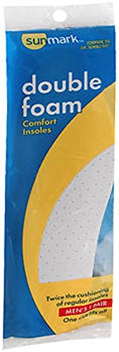 Sunmark Double Foam Comfort Insoles Men's One Size - Pair