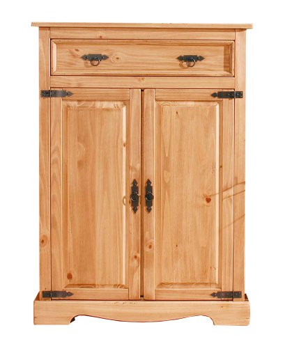 Ambientehome 57012 Vertiko Donez Kiefer massiv antik gewachst T/B/H 35 x 85.5 x 120.5 cm
