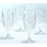 Godinger Set Of 4 Crystal Palm Ice Tea Glasses
