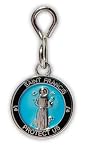 Get Back Designs ST. FRANCIS PROTECT US PET MEDAL- Aqua/Black