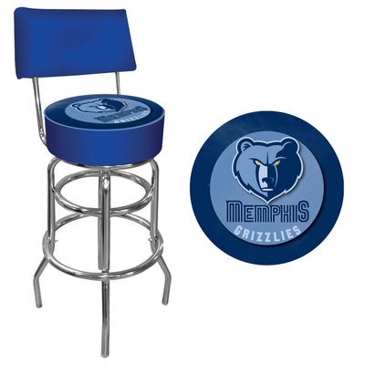 Memphis Grizzlies NBA Padded Swivel Bar Stool with Back