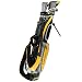 Intech Lancer Junior Golf Set, (Left-Handed, Age 4 to 7, 17.5 degree Driver, 4/5 Hybrid Iron, Wide Sole 7 and 9 irons, Junior Putter, Yellow, Deluxe Stand Bag)