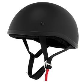Buy Skid Lid Original Half-Face Motorcycle Helmet Large Flat Black by Skid Lid
