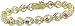 Yellow Gold Plated Sterling Silver Diamond and Ruby Heart Bracelet, 7.5