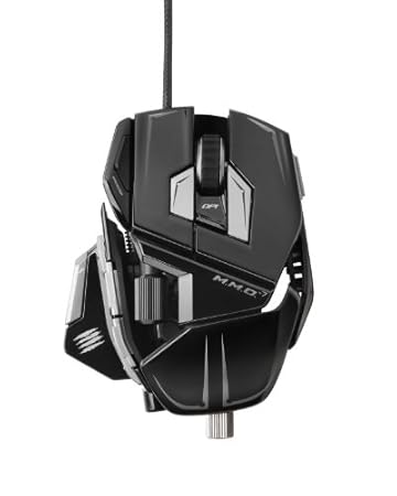 Mad Catz M.M.O. 7 Gaming Maus, 6400 dpi, PC und MAC, schwarz glänzend