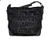 Coach Black Grey Op Art Signature Carly Hobo Handbag 13981