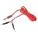 電源スイッチコード　170mm　アルミ　合金　シリコン　タトゥーマシンクリップ　電源コード　レッド