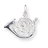 Sterling Silver French Horn Charm