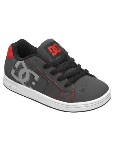 DC Kids Net Skate Sneaker (Little Kid/Big Kid),Grey/Red,12.5 M US Little Kid On Sale