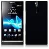 Sony Xperia S LT26i Hybrid Rubberised Back Cover Case / Shell Shield (Solid Black)