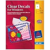 Avery Clear Decals for Windows, 8.5 x 11 Inches, Pack of 3 (53212)