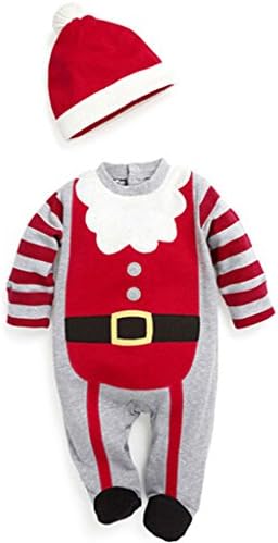 WenVen Baby Santa Suits Christmas Gifts Costume Clothes(As Picture1-Baby Boy,80)