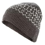 Rocha.John Rocha-Grey geometric knit beanie hat