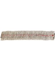 Faceted Garnet Designer Bracelet - Sterling Silver