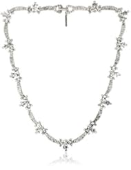 Nina Japonica Crystal Cluster and Linear Pave Necklace