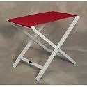 White Frame Monterey Large Foot Stool Color: Spa