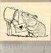Hamster Mailing Valentine Rubber Stamp - Wood Mounted